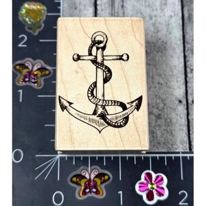 Hero Arts Anchor D6009 Fishing Boating Water Rubber Stamp Wood #P61